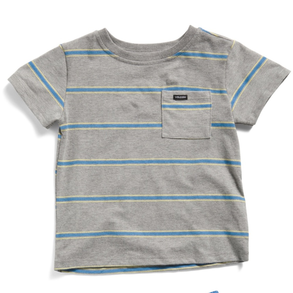Volcom Toddler Boys Gray Striped T-Shirt